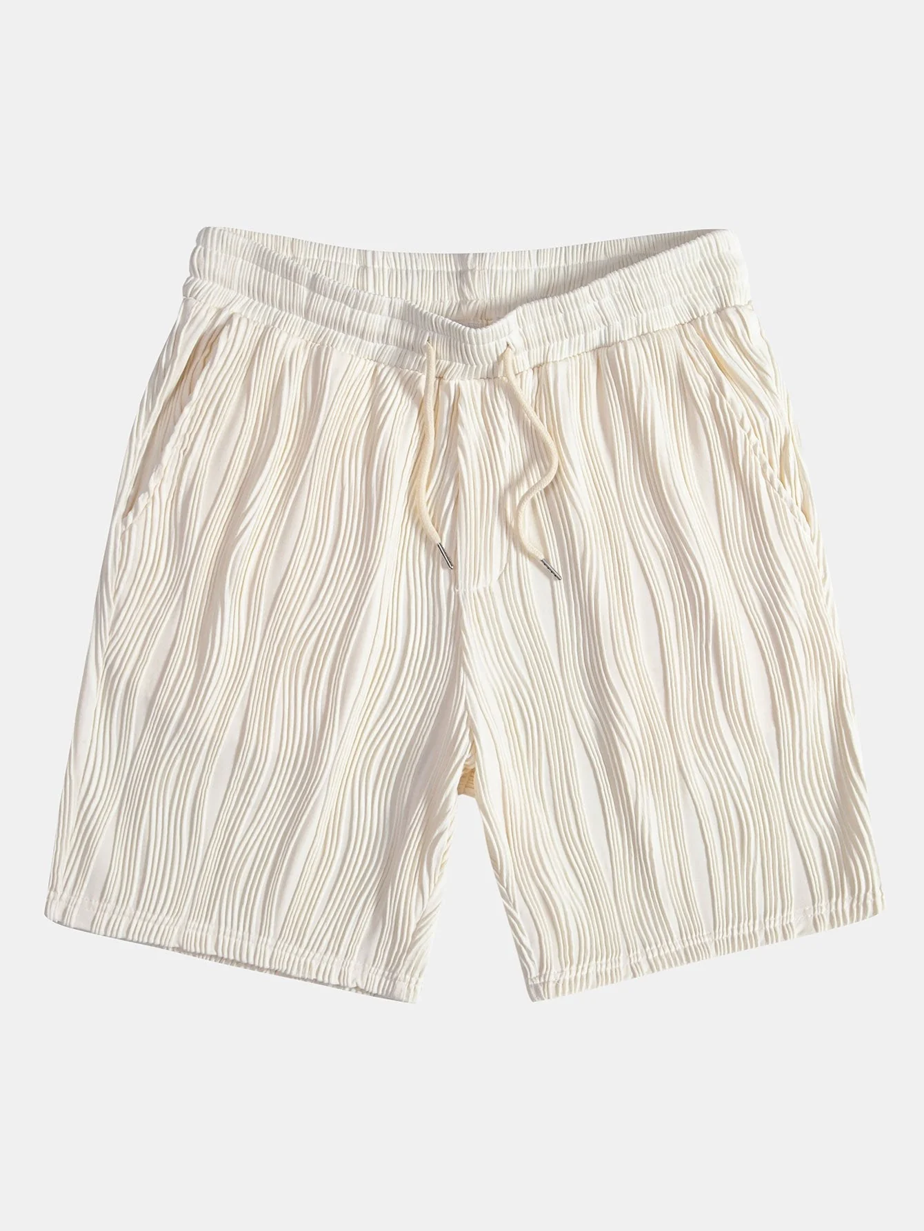 Basilio® | Wave Textured Button Up Shirt & Shorts - Image 9