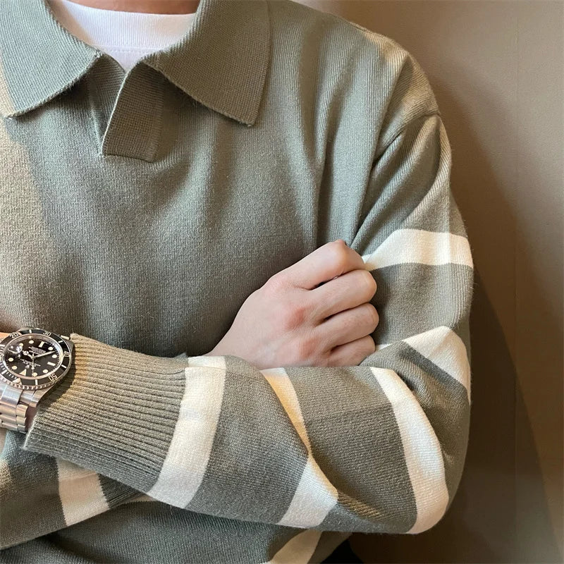Beau® | Striped Knitted Sweater - Image 2