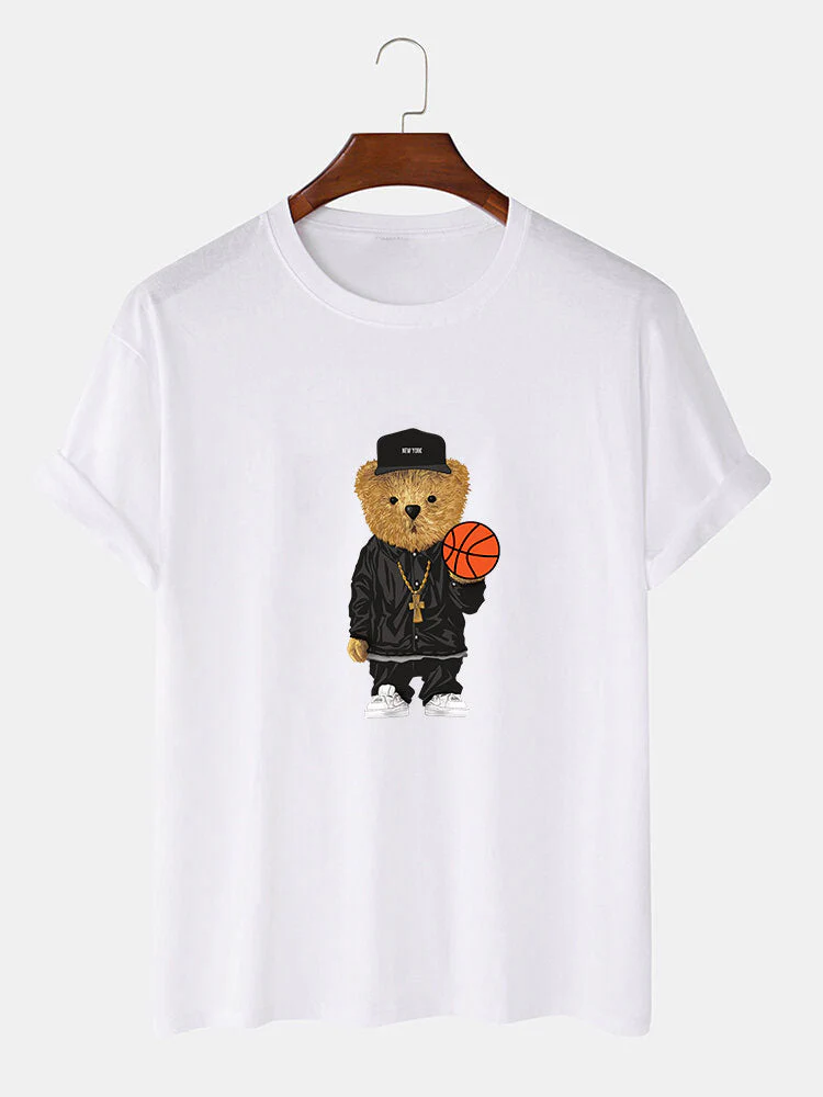 Beltrán® | Basketball Bear Print T-Shirt & Sweat Shorts - Image 4