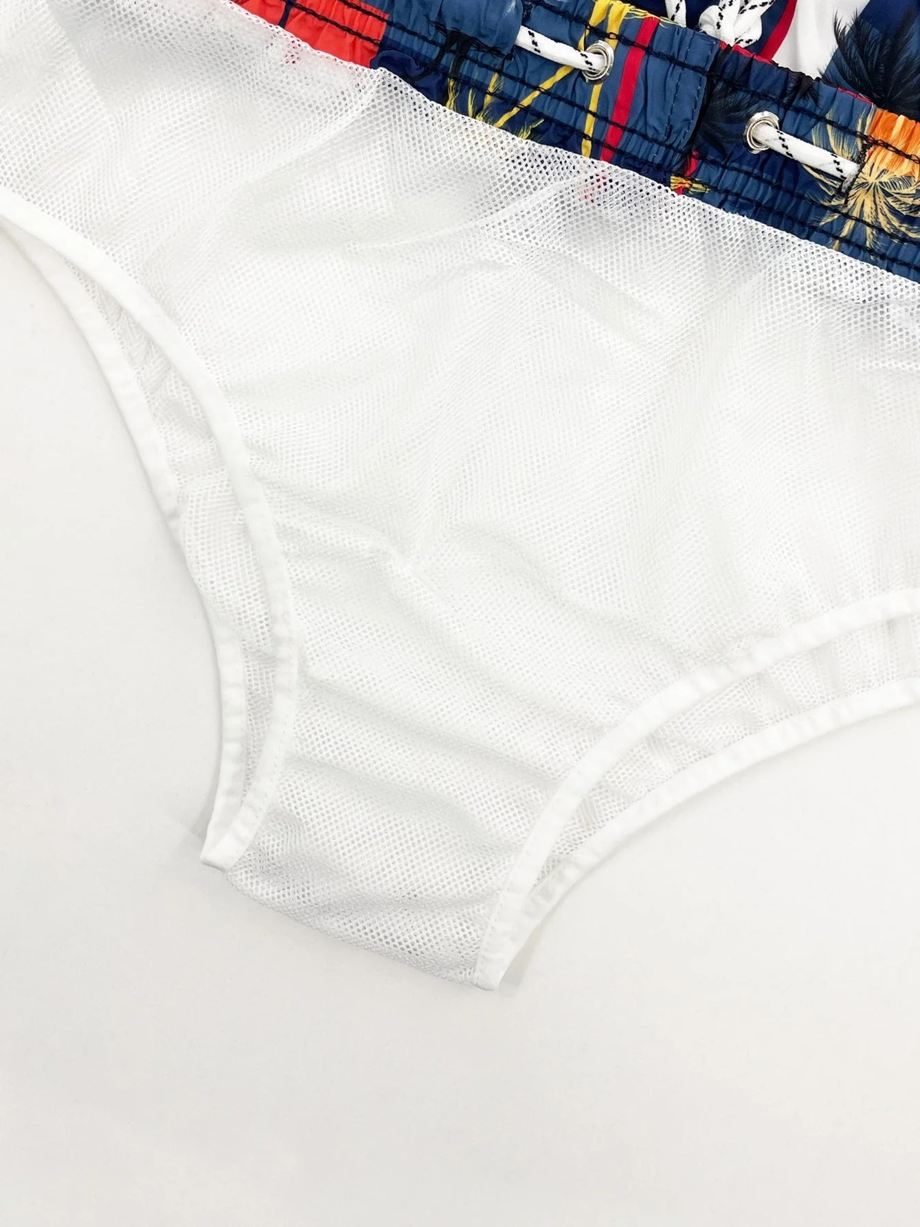 Beltrán® | Linen Rayon Blend Button Up Shirt & Palm Tree Color Block Print Swim Shorts - Image 8