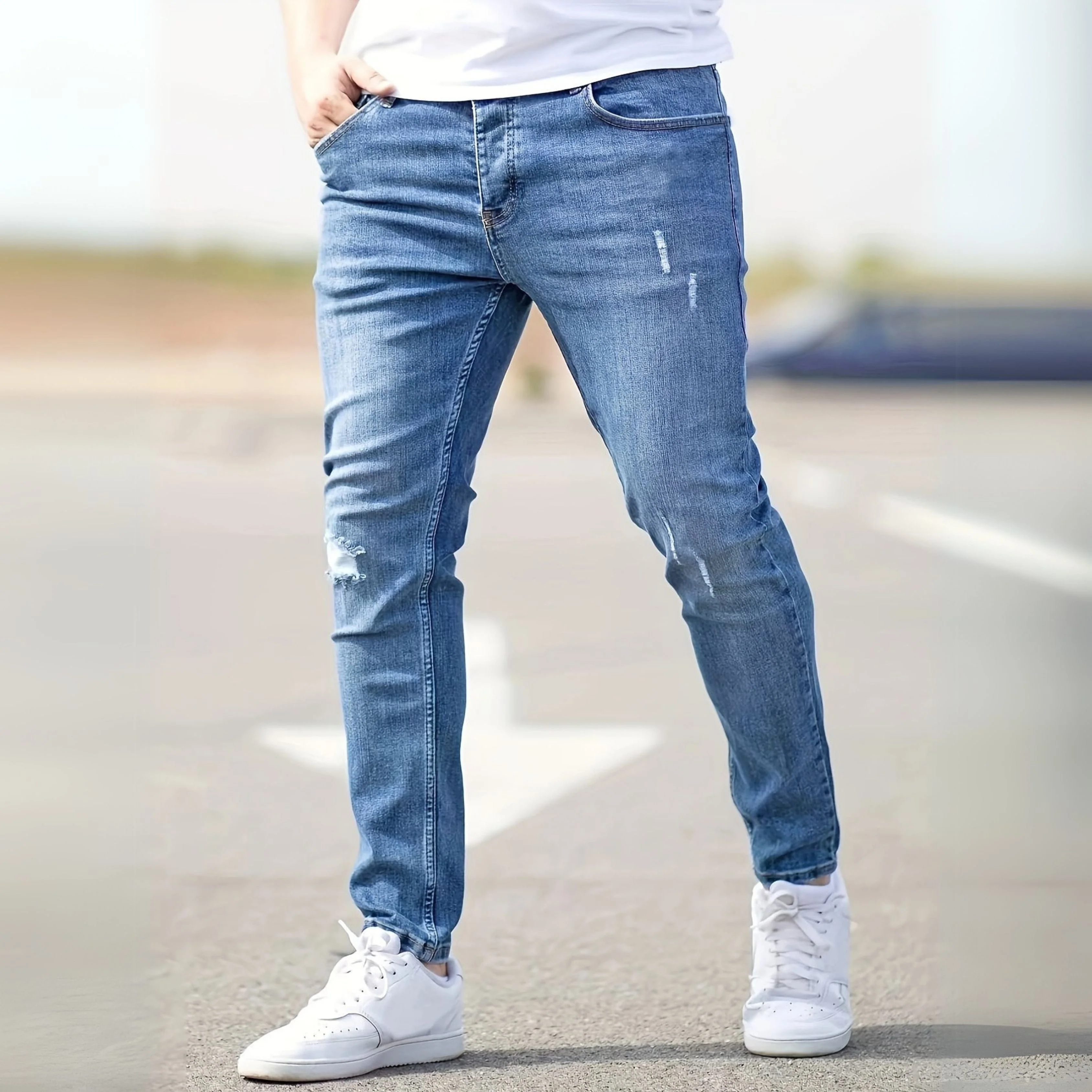 Ben® | Slim-fit jeans for men with worn details - Image 3