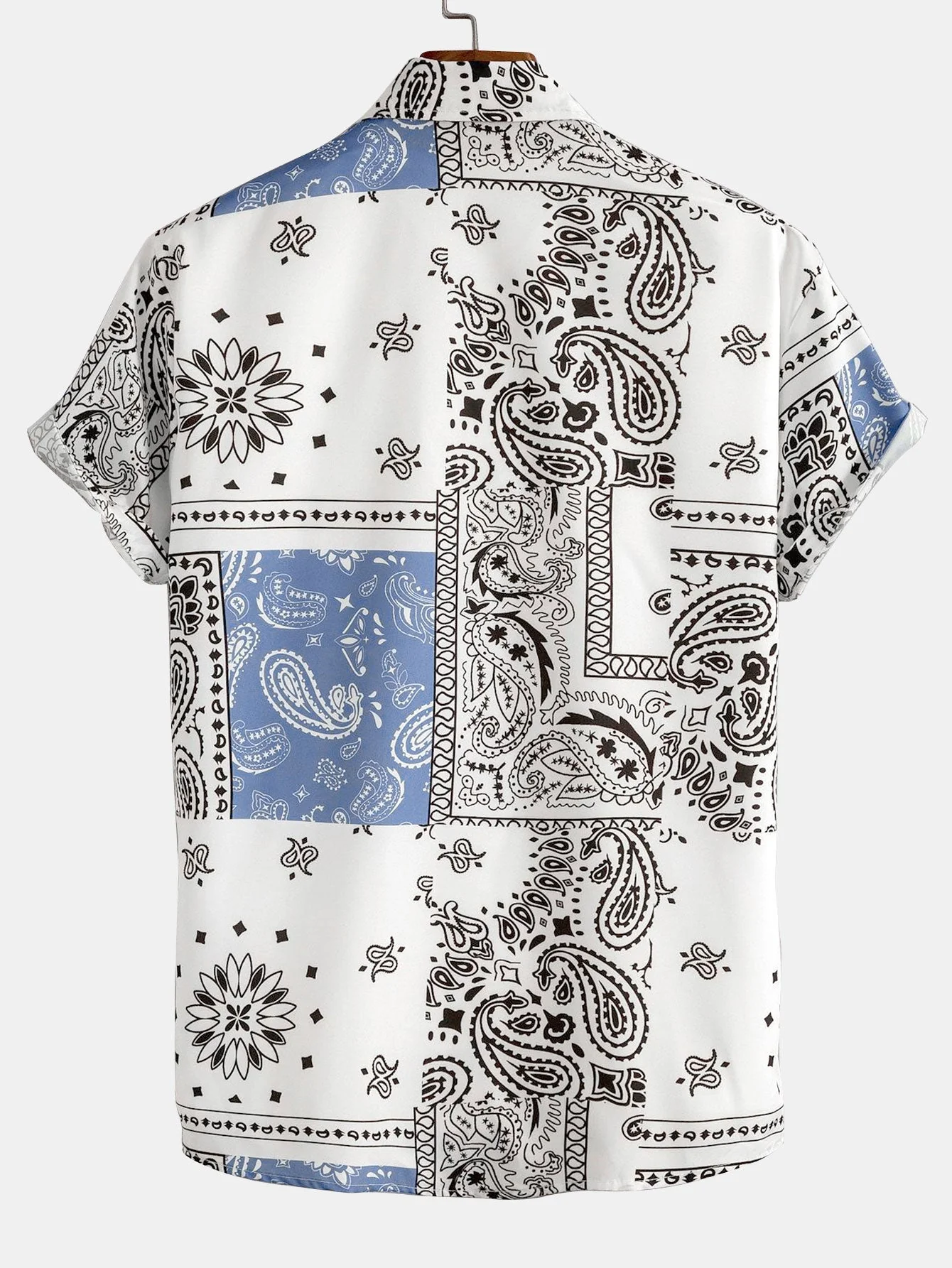 Benicio® | Paisley Print Button Up Shirt Random Pattern Design - Image 2