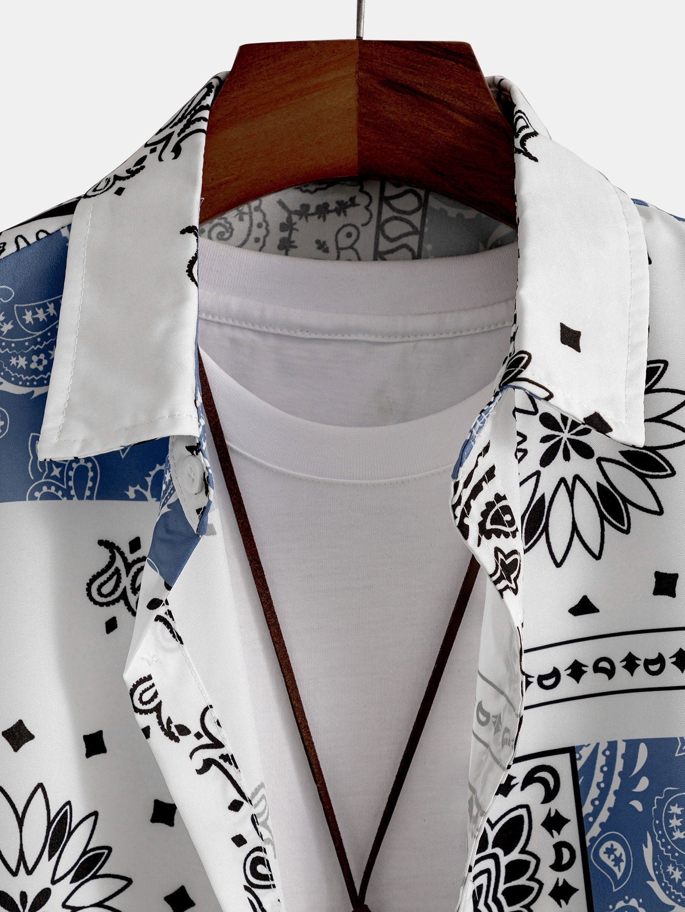 Benicio® | Paisley Print Button Up Shirt Random Pattern Design - Image 3