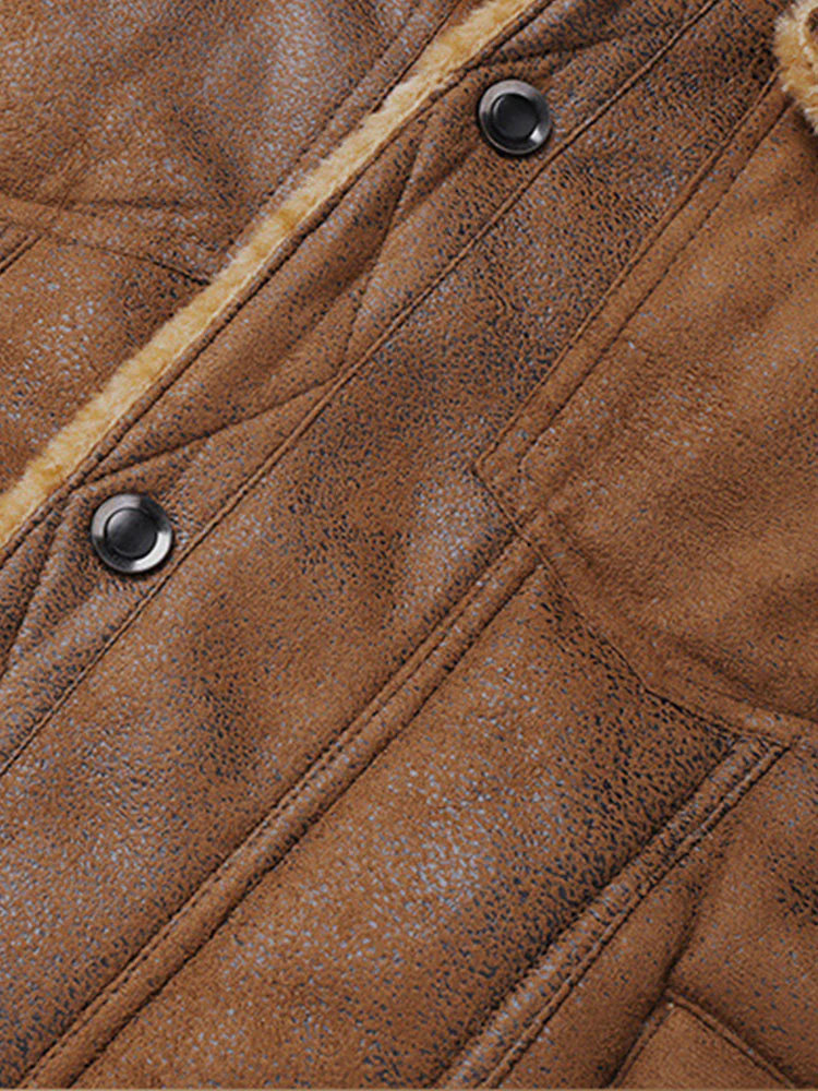 Benito | Regular Fit Faux Fur Lined Faux Suede Jacket - Image 7
