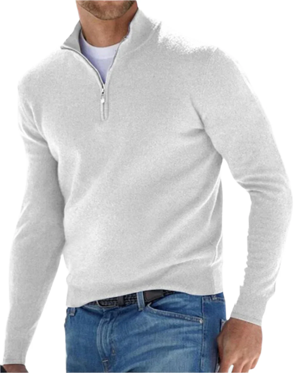 Benjamin | Elegant Zip Sweater - Image 2