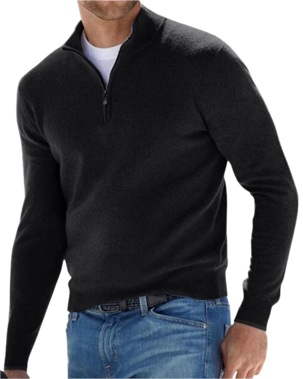 Benjamin | Elegant Zip Sweater - Image 3