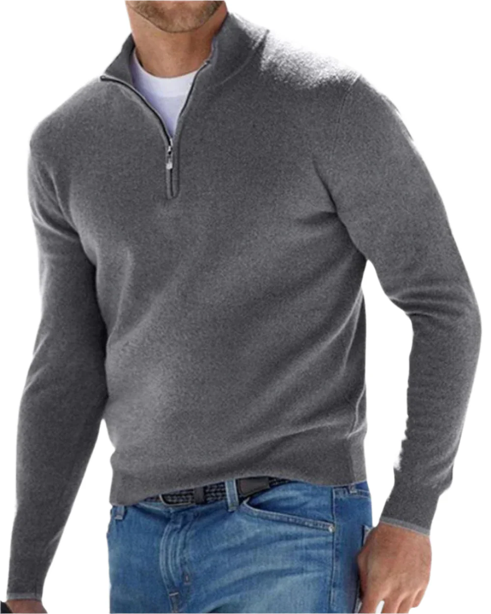 Benjamin | Elegant Zip Sweater - Image 4