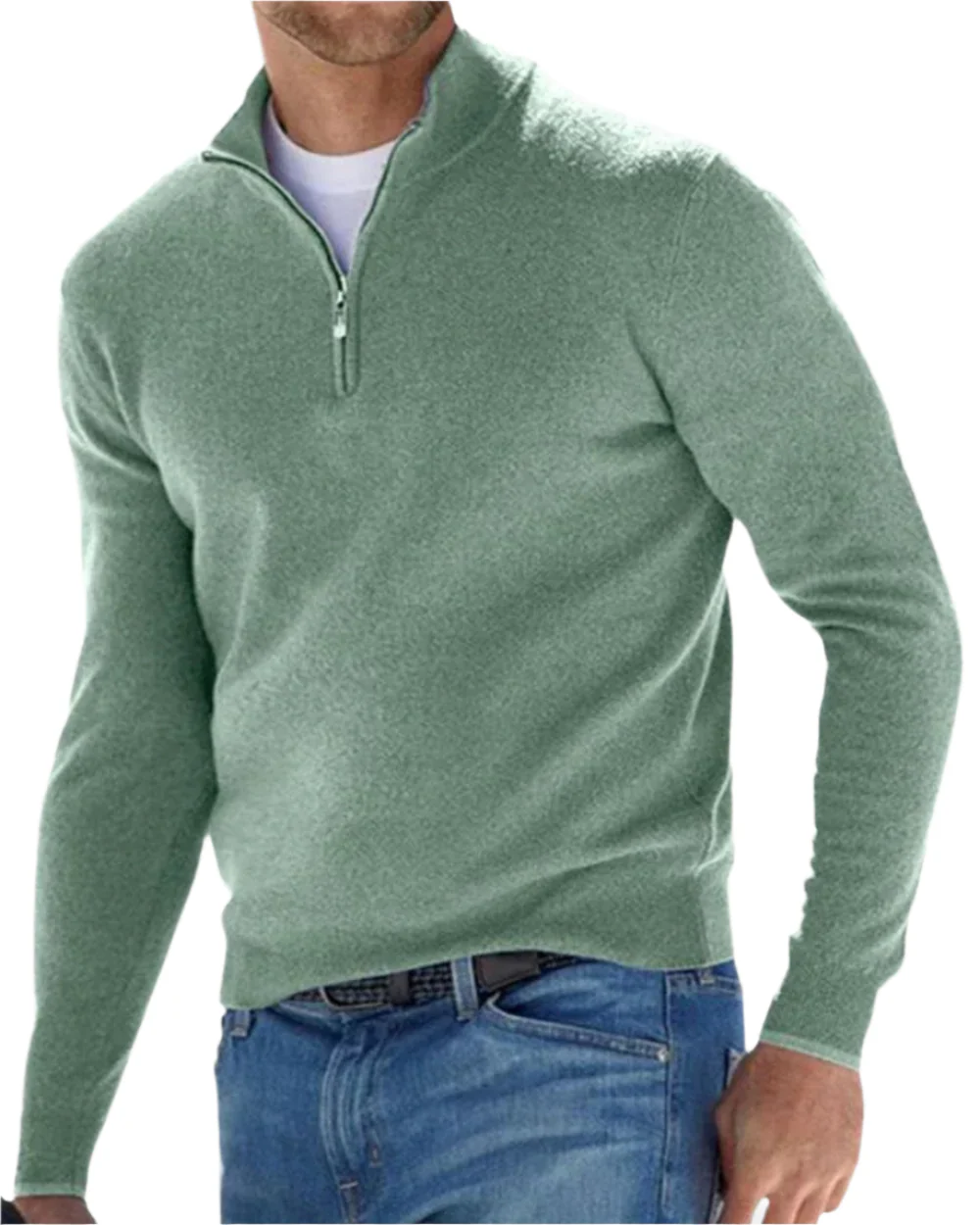 Benjamin | Elegant Zip Sweater - Image 6