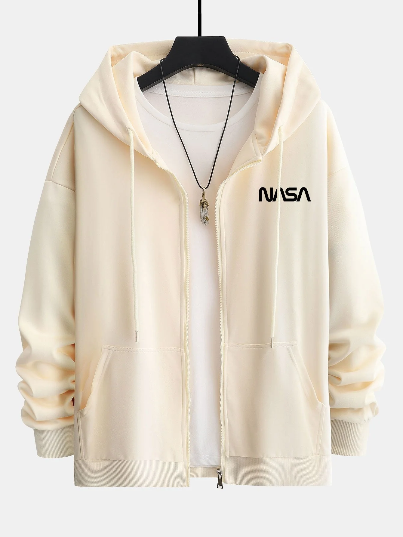 Benjamin | NASA Print Relax Fit Zip Hoodie - Image 10