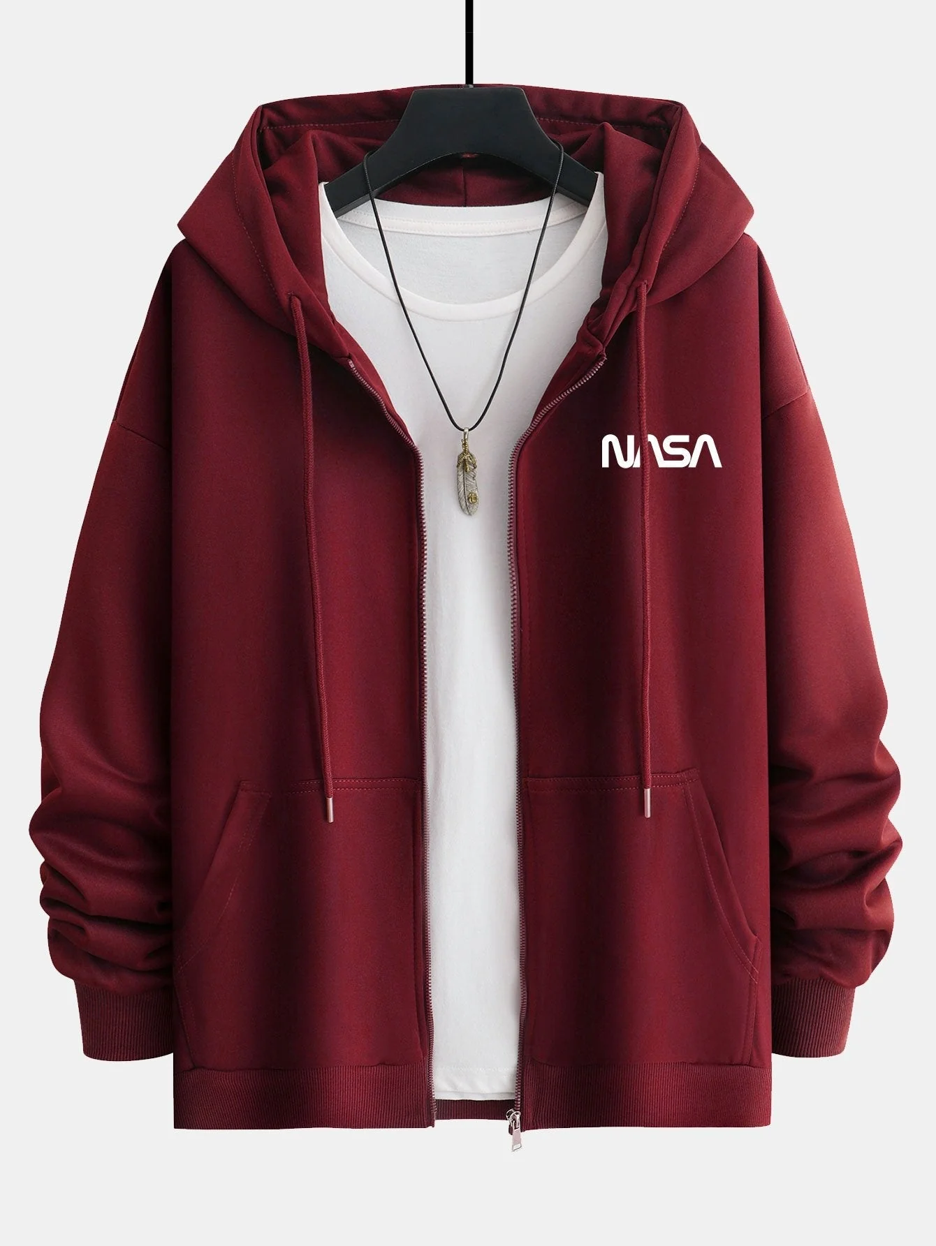 Benjamin | NASA Print Relax Fit Zip Hoodie - Image 11