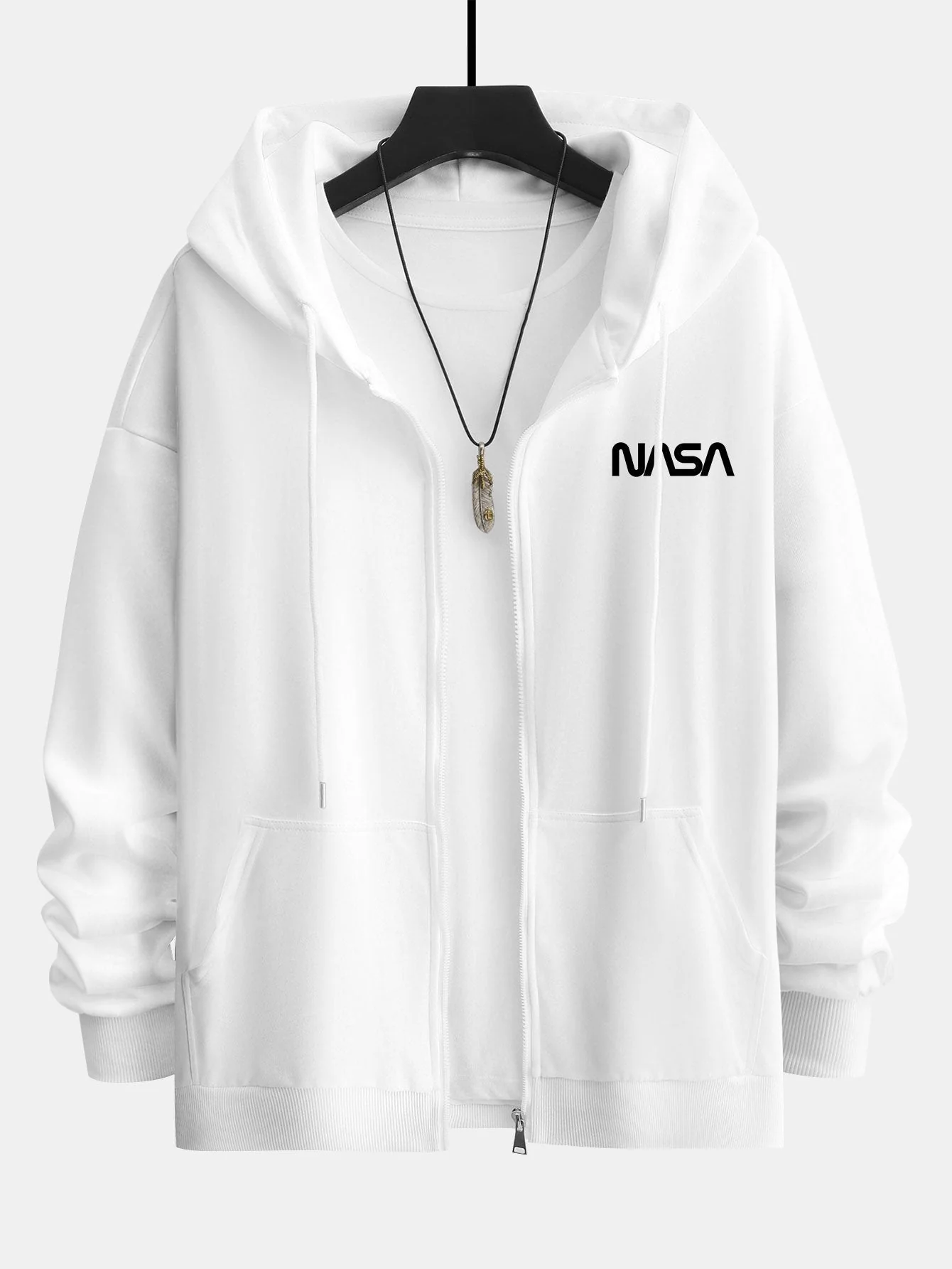 Benjamin | NASA Print Relax Fit Zip Hoodie - Image 7