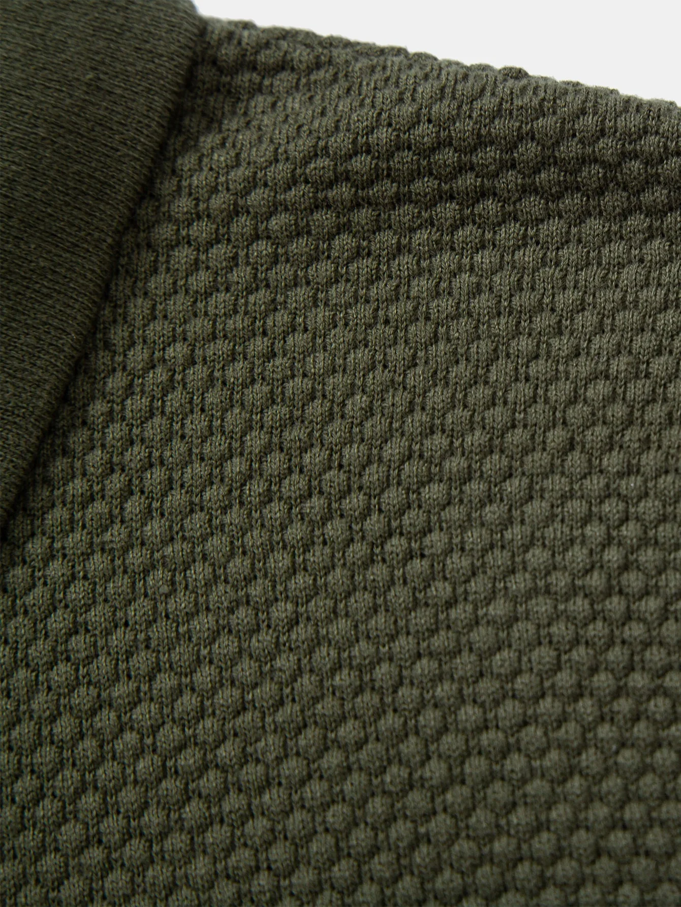 Benjamin | Pineapple Texture Knitted Polo Shirt - Image 4