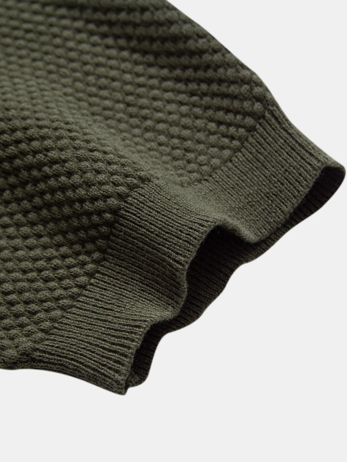 Benjamin | Pineapple Texture Knitted Polo Shirt - Image 6