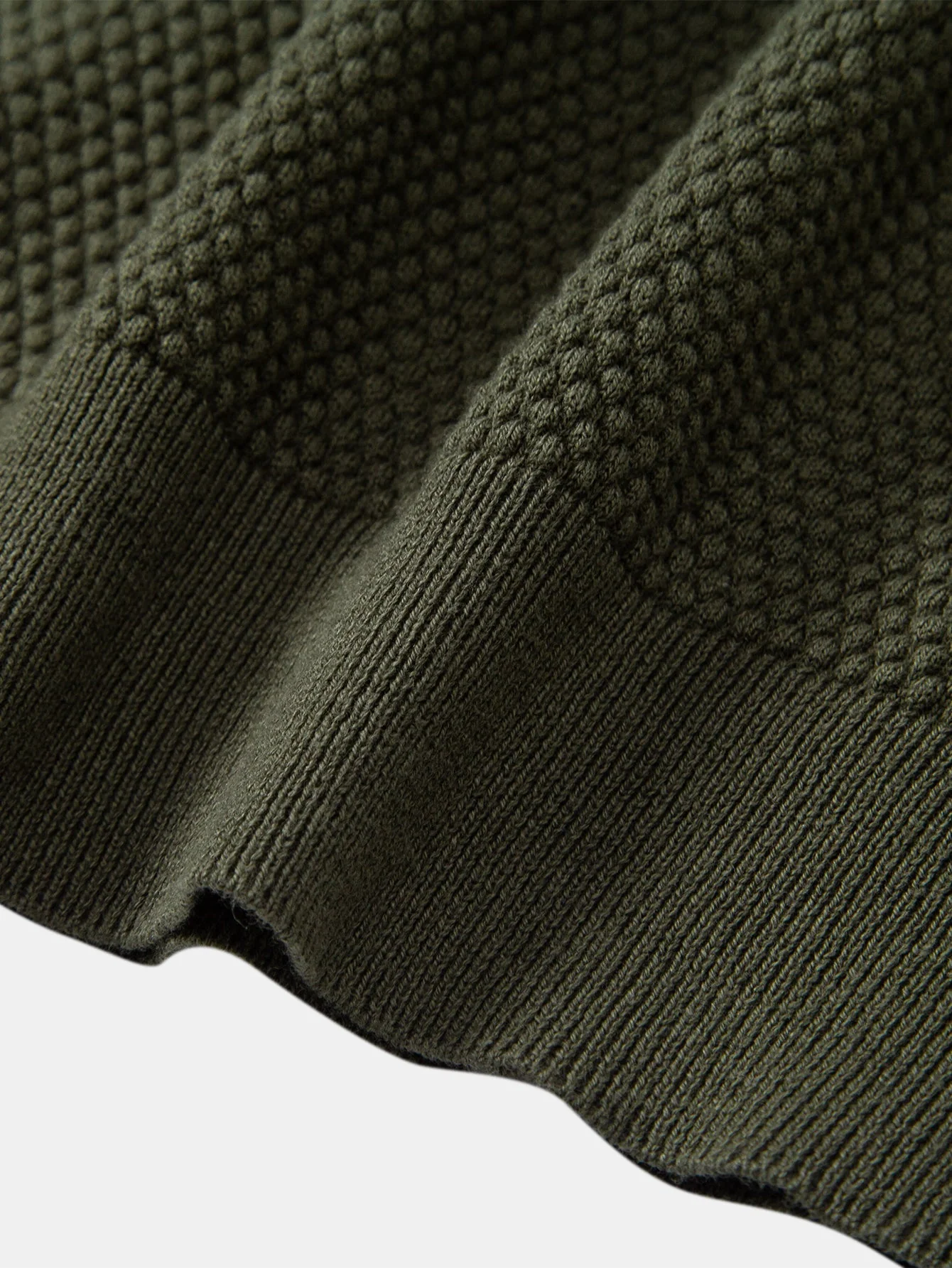 Benjamin | Pineapple Texture Knitted Polo Shirt - Image 7