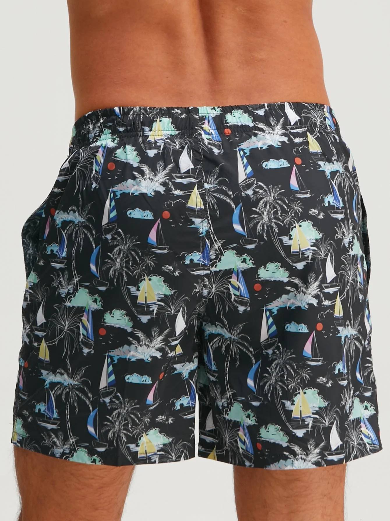 Bernardo® | Palm Tree Sailboat Print Swim Shorts - Image 10