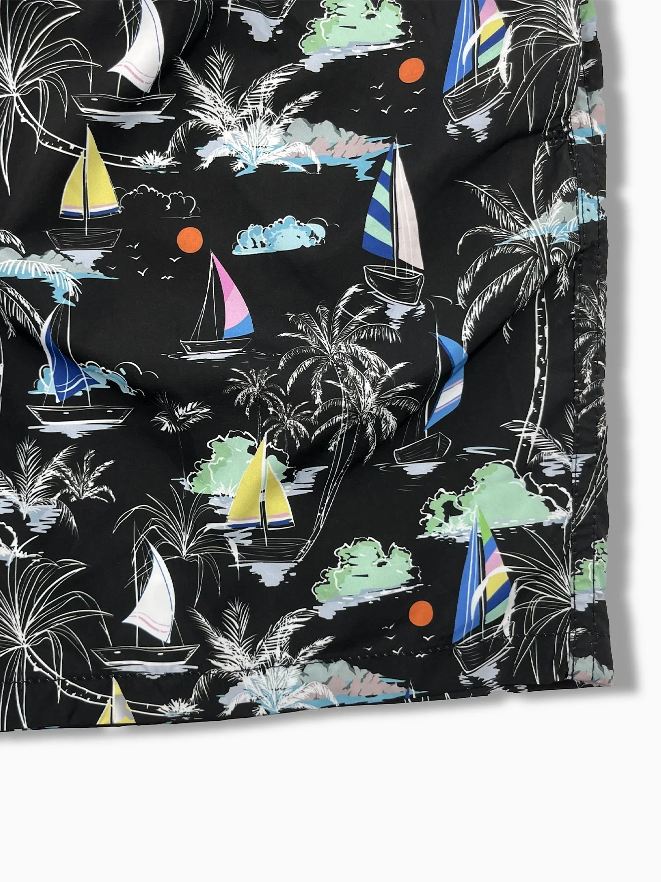 Bernardo® | Palm Tree Sailboat Print Swim Shorts - Image 14