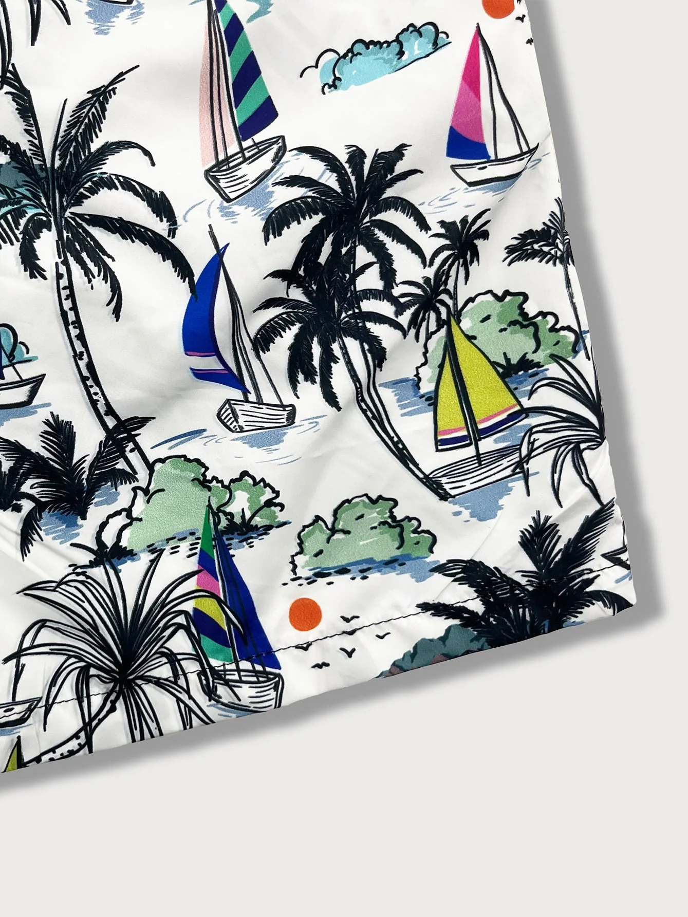 Bernardo® | Palm Tree Sailboat Print Swim Shorts - Image 16