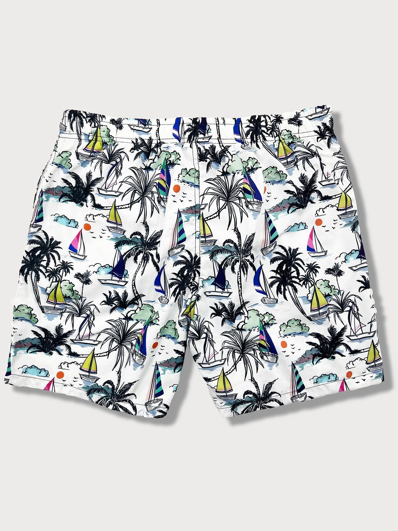 Bernardo® | Palm Tree Sailboat Print Swim Shorts - Image 2