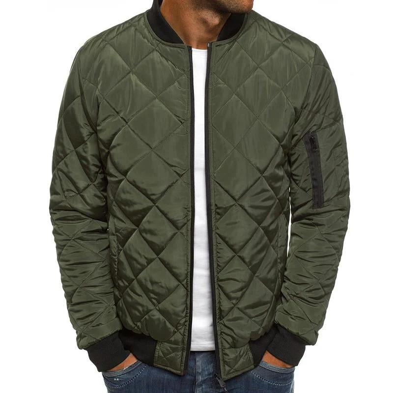 Bertus® | Men's Padded Stand Collar Solid Color Thermal Padded Jacket 17181514X