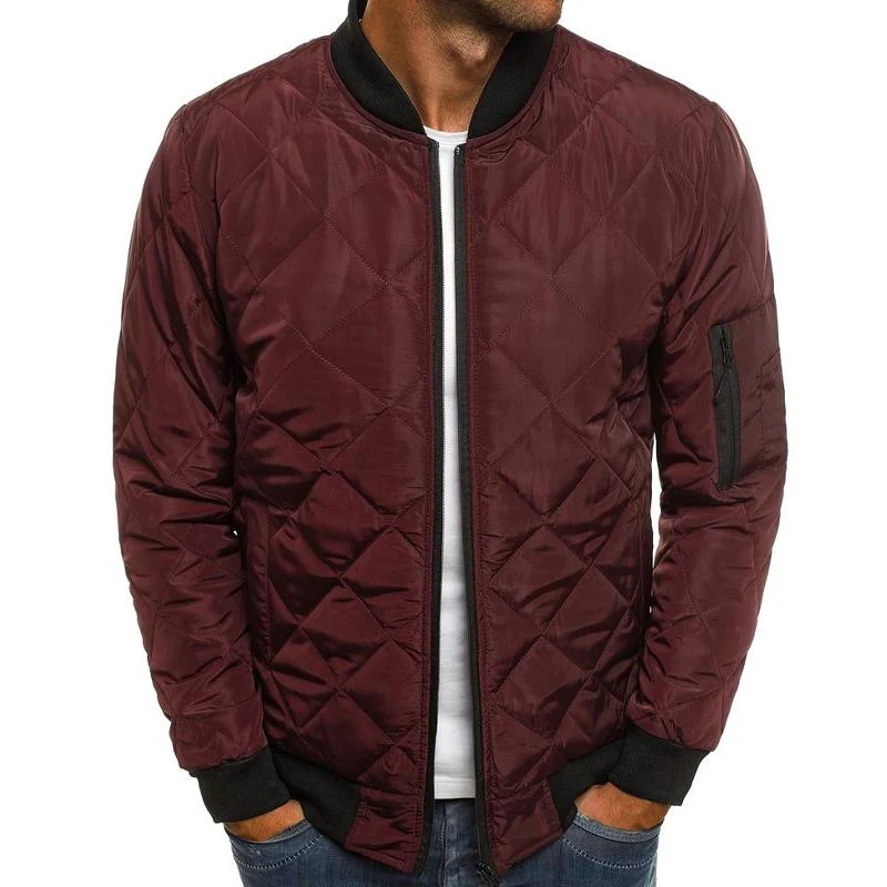 Bertus® | Men's Padded Stand Collar Solid Color Thermal Padded Jacket 17181514X - Image 3
