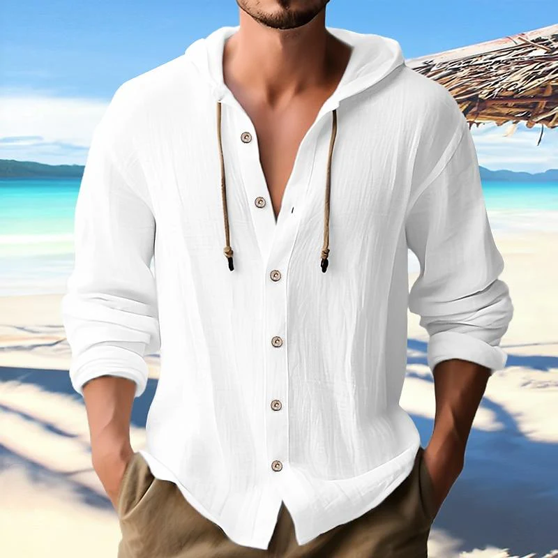 Bessy® | Men's Solid Color Single Breasted Long Sleeve Hoodie 00951247X - Image 6