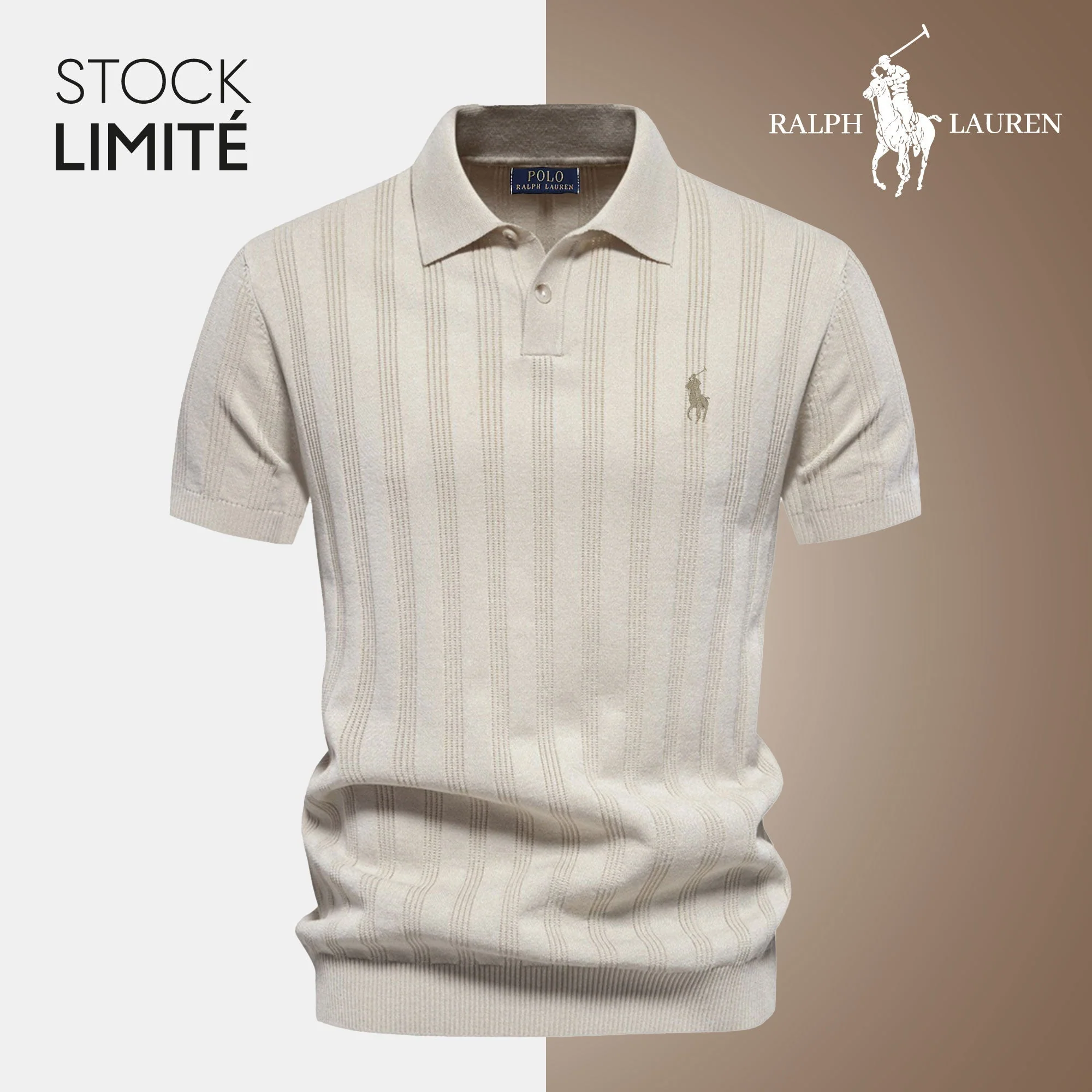 Bethann® | Men's Textured Knit Polo RL - Image 4