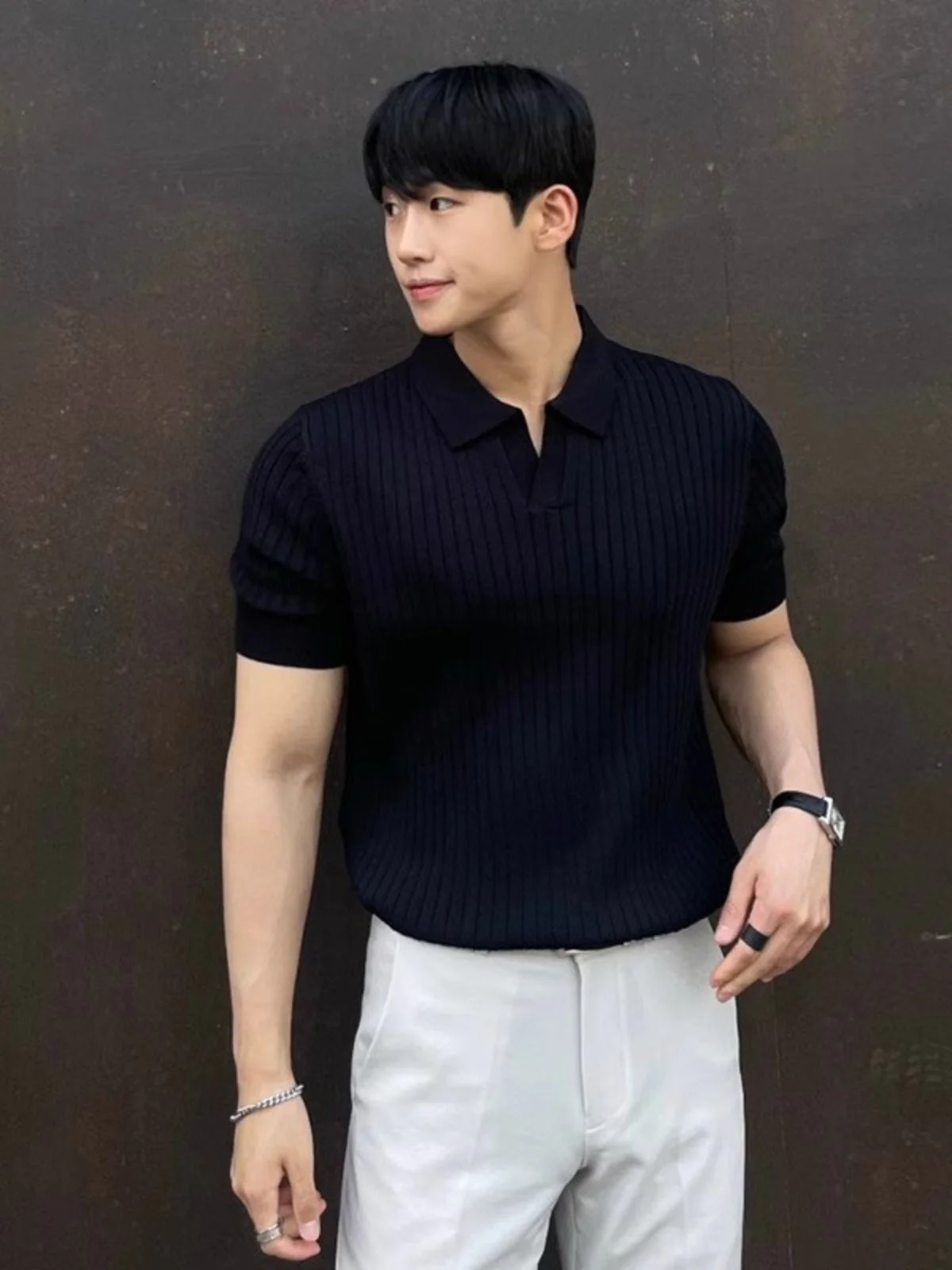Bezant® | MV Athletic Fit Knitted Polo Shirt - Image 2
