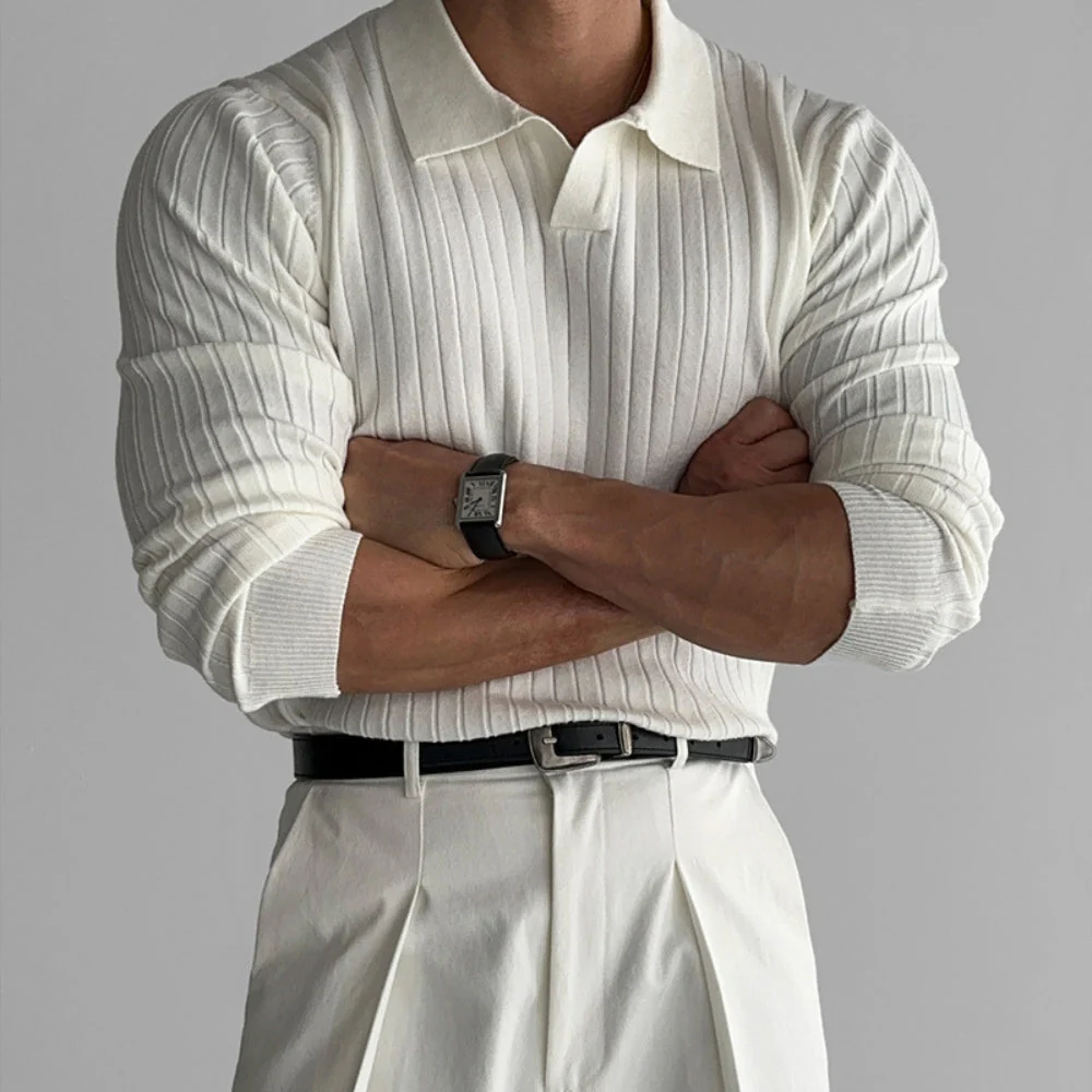 Bhagirath® | MV Korean Lapel Collar Knitted Sweater - Image 2