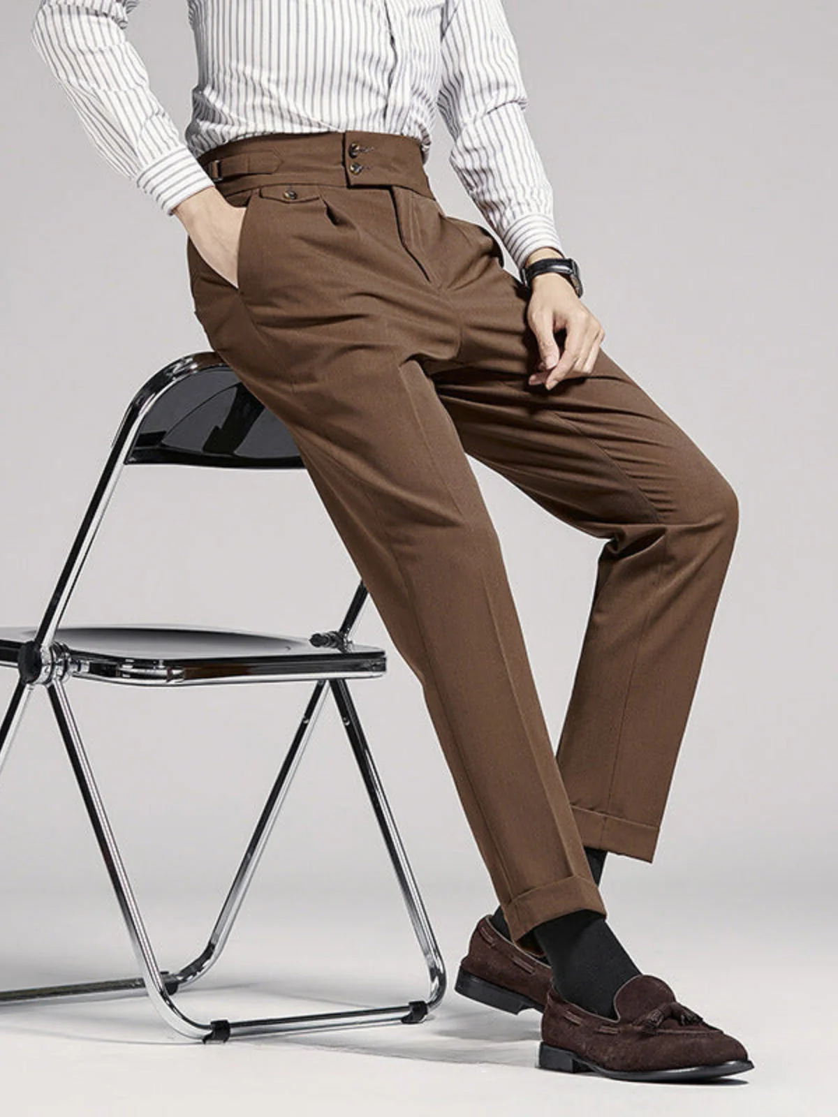 Bhakti® | MV Naples Wrinkle Free High-Waist Trousers - Image 6