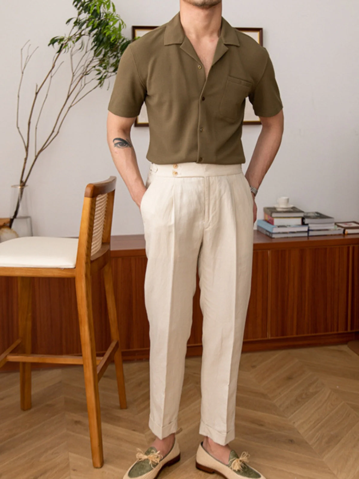 Bharani® | MV Old Money Knitted Cuban Collar Shirt - Image 3