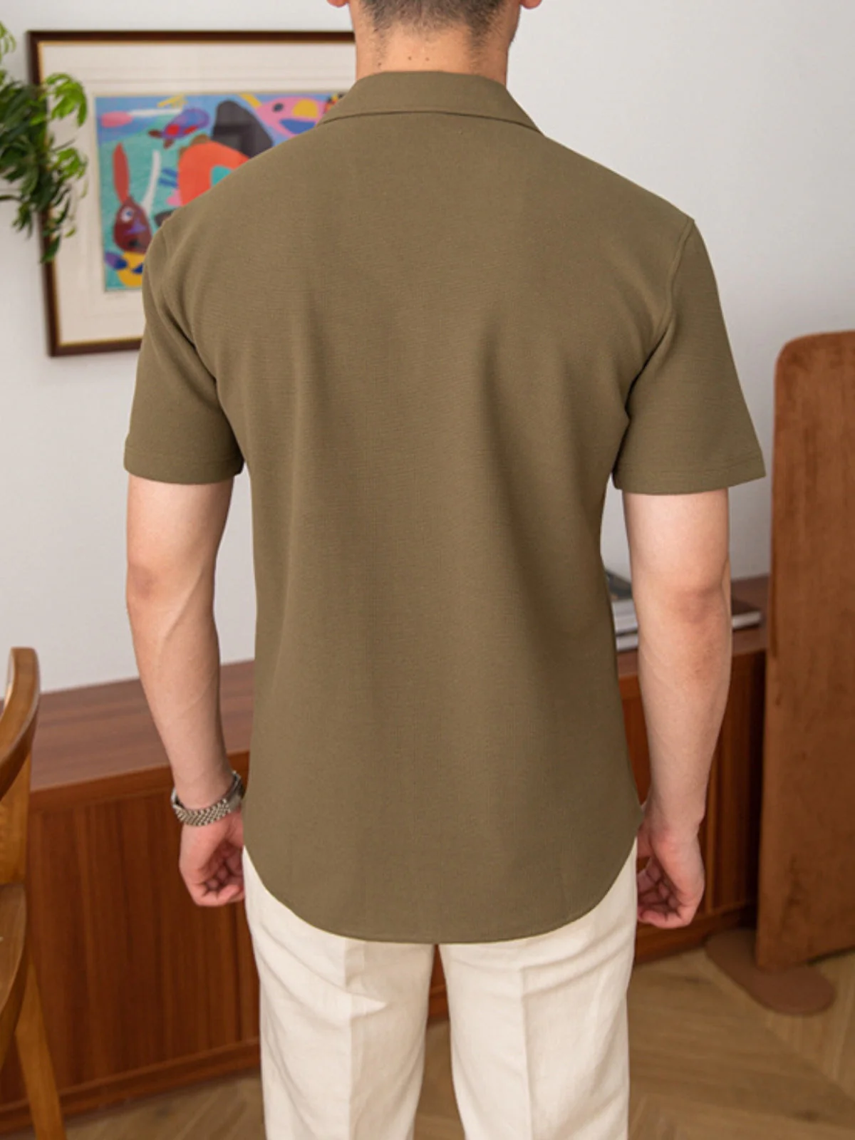 Bharani® | MV Old Money Knitted Cuban Collar Shirt - Image 5