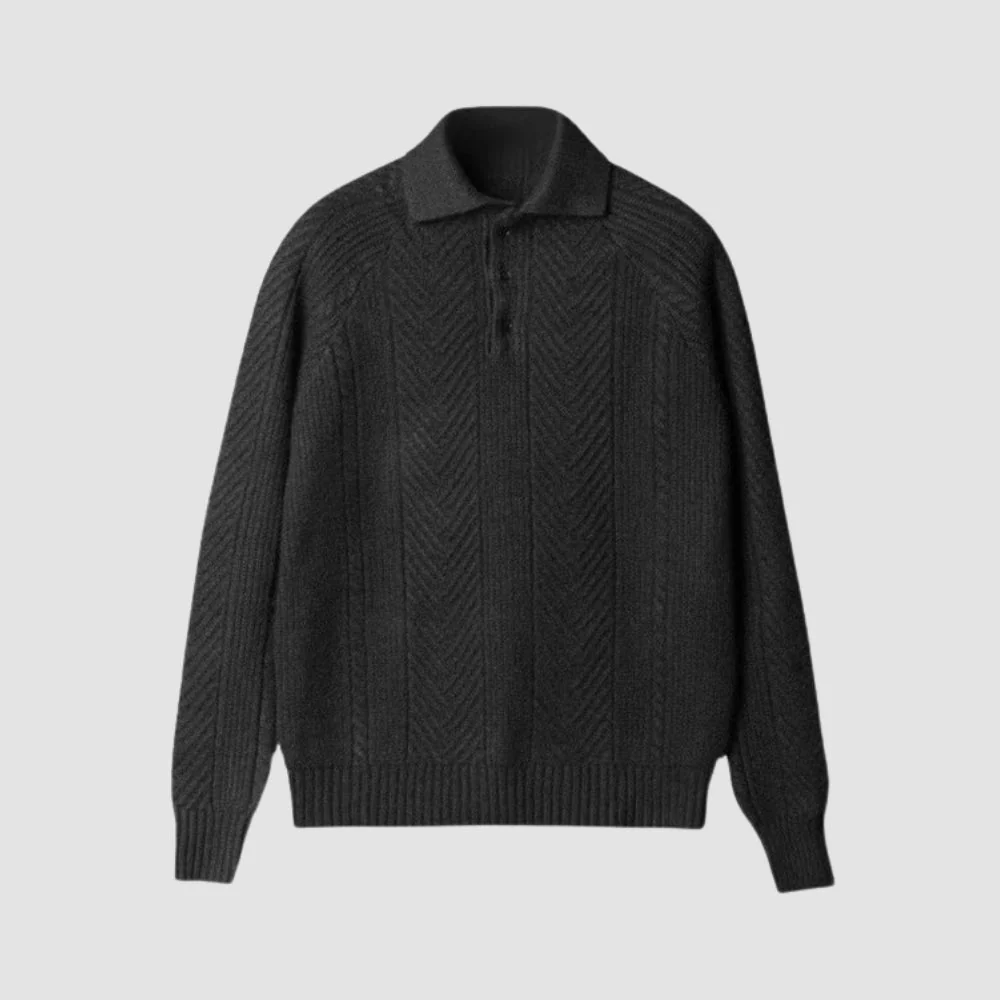 Bharat® | MV Old Money Knitted Polo Thermal Sweater - Image 4