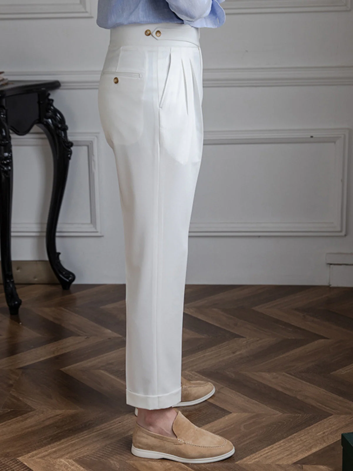 Bhavna® | MV Retro Italian Casual Straight Trousers - Image 5