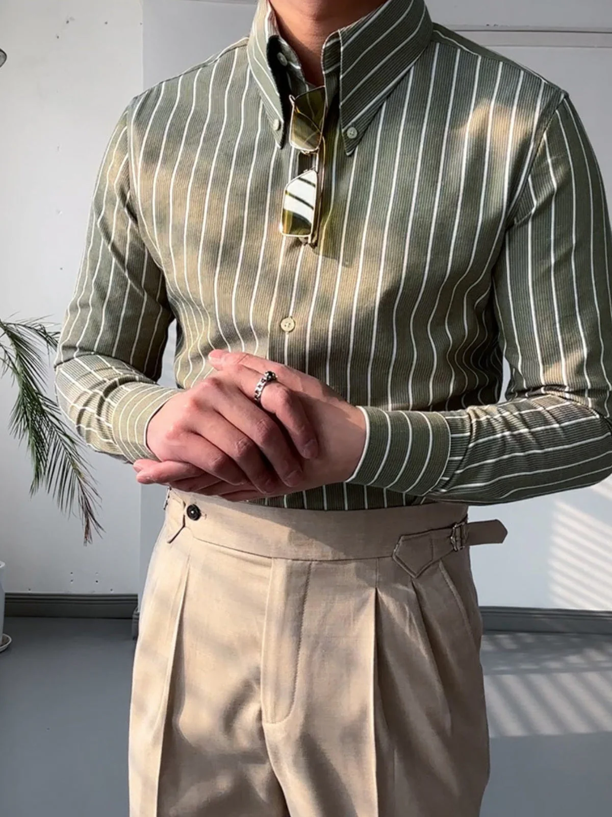 BhojĀ® | MV Retro Italian Striped Slim Shirt