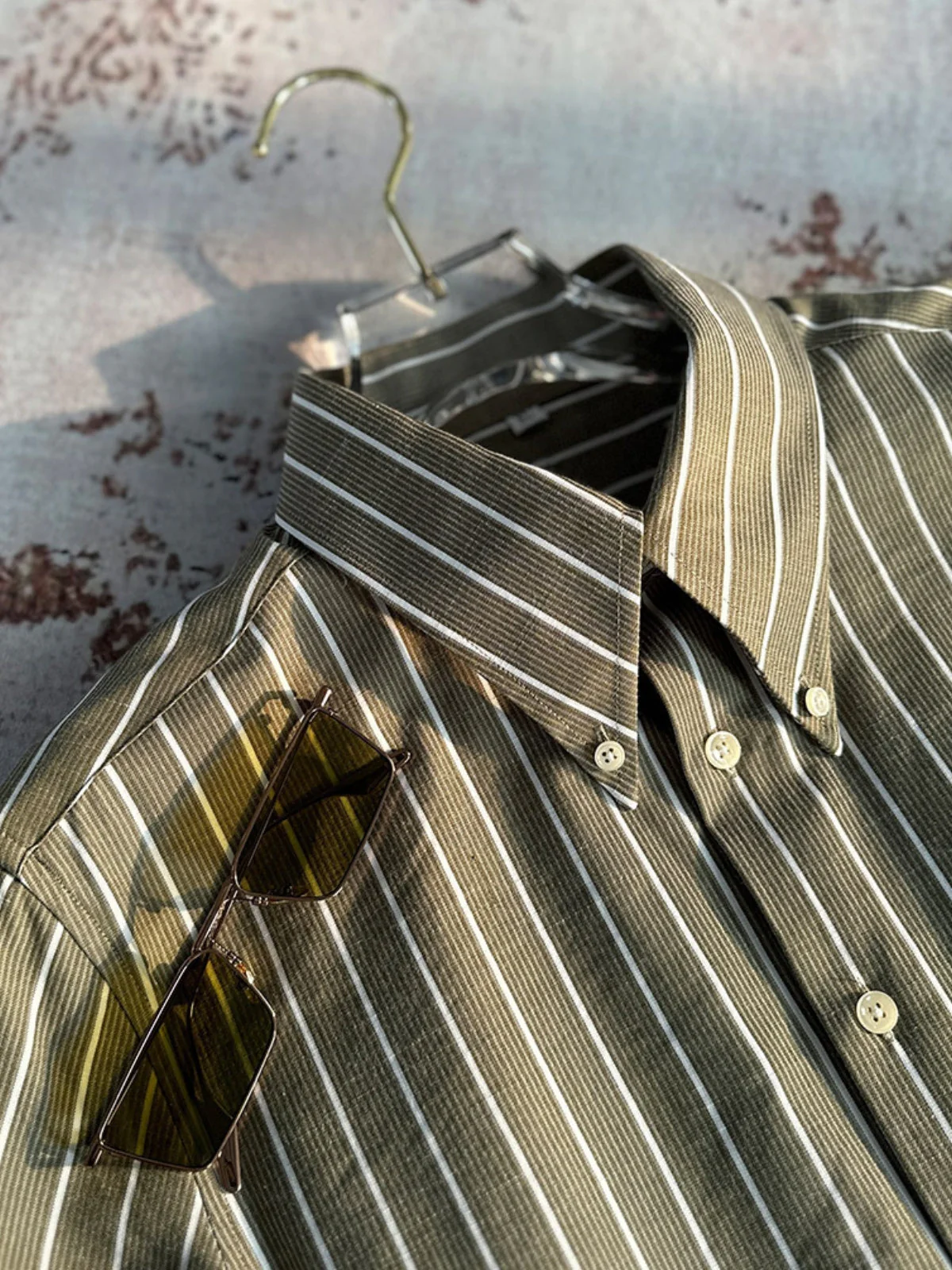 BhojĀ® | MV Retro Italian Striped Slim Shirt - Image 4