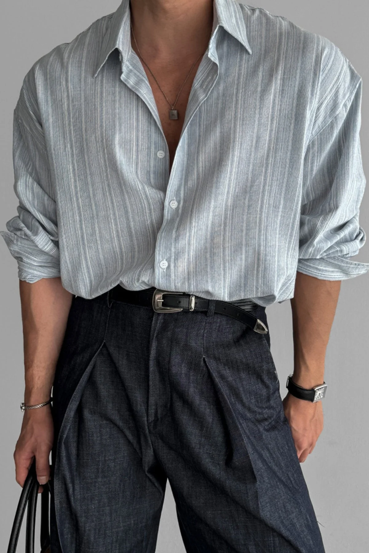 Bhoncie® | MV Striped Non-Iron Sun Protection Shirt - Image 4