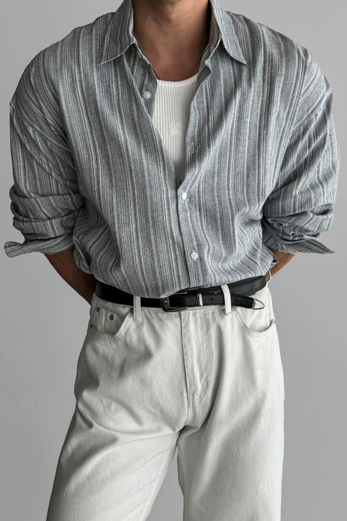 Bhoncie® | MV Striped Non-Iron Sun Protection Shirt - Image 7