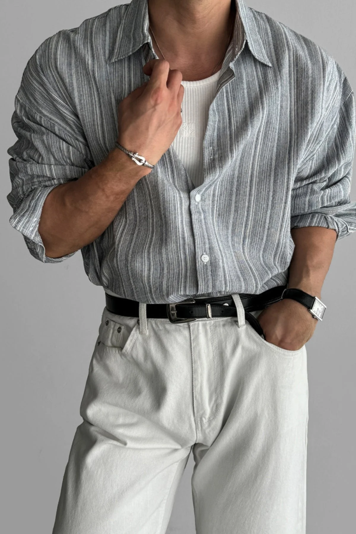 Bhoncie® | MV Striped Non-Iron Sun Protection Shirt - Image 9