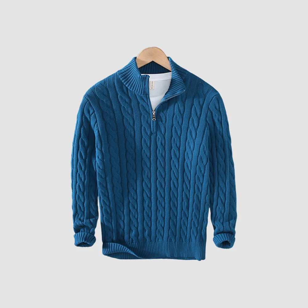Bialas® | MV Thick Half Zipper Cotton Sweater - Image 7