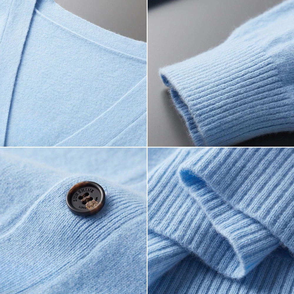 Bianca® | MV V-Neck Woolen Cashmere Cardigan - Image 16