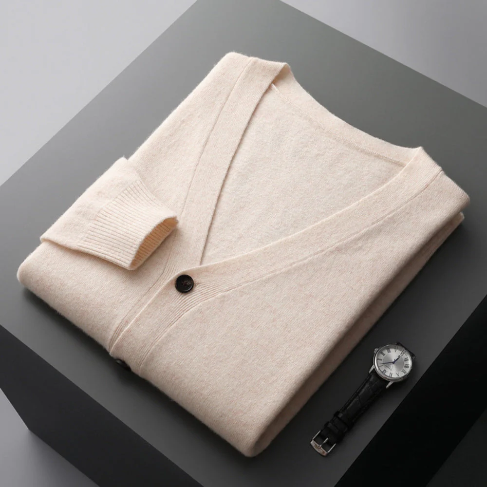 Bianca® | MV V-Neck Woolen Cashmere Cardigan - Image 6