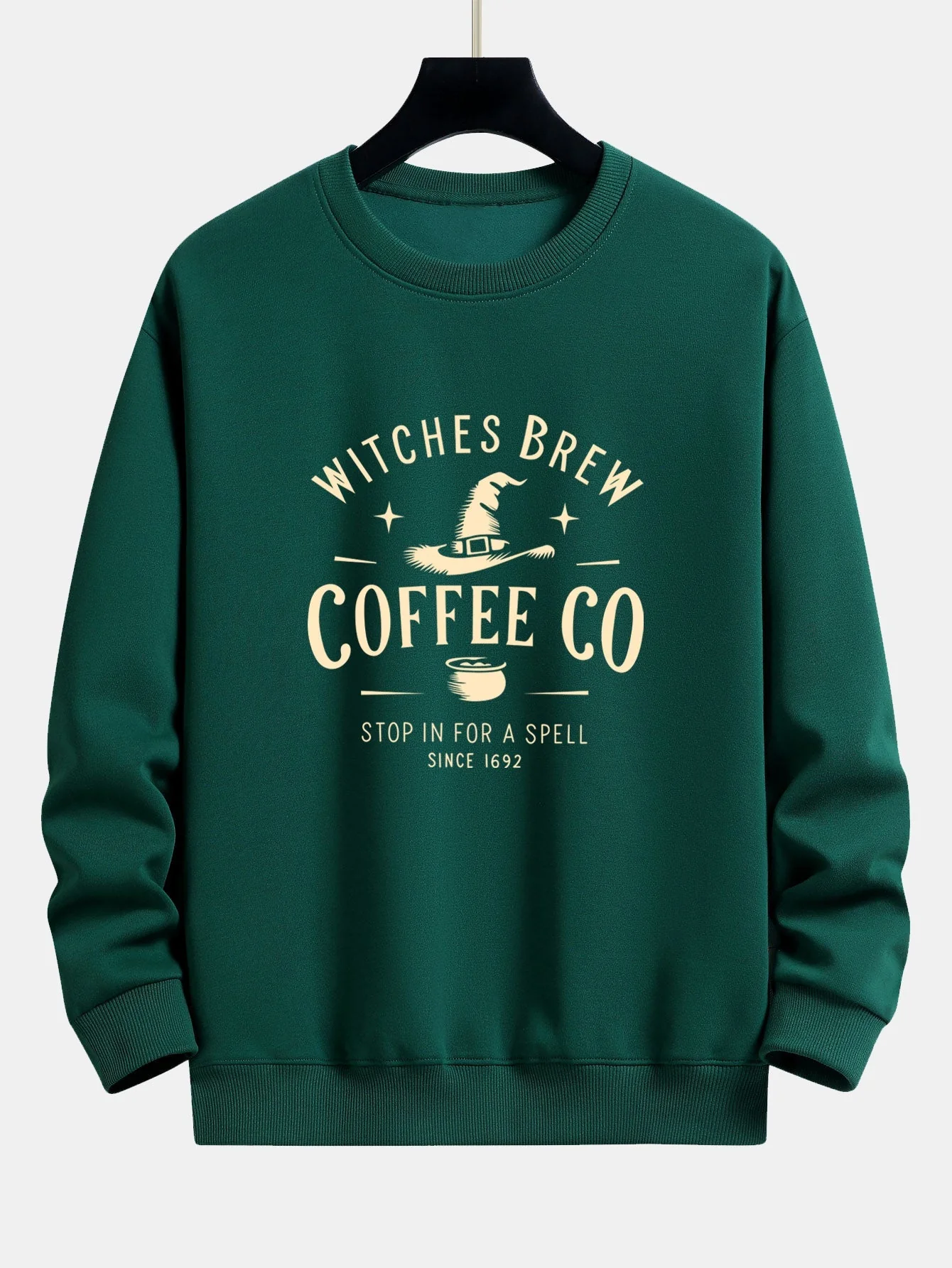 Bilal® | Witches Brew Coffee Halloween Print Relax Fit Sweatshirt - Image 10