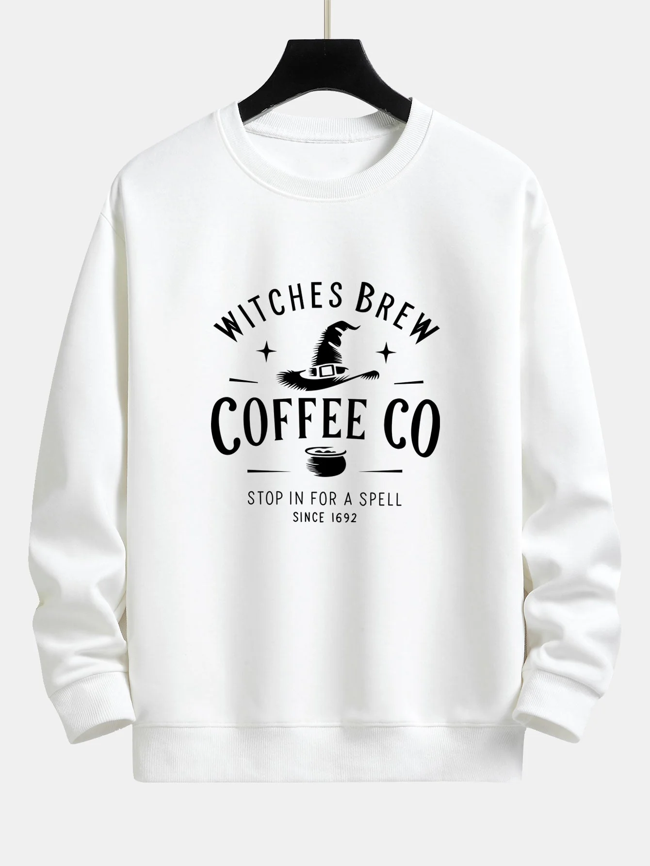Bilal® | Witches Brew Coffee Halloween Print Relax Fit Sweatshirt - Image 3