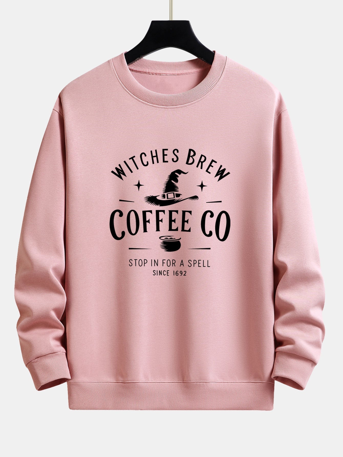 Bilal® | Witches Brew Coffee Halloween Print Relax Fit Sweatshirt - Image 4