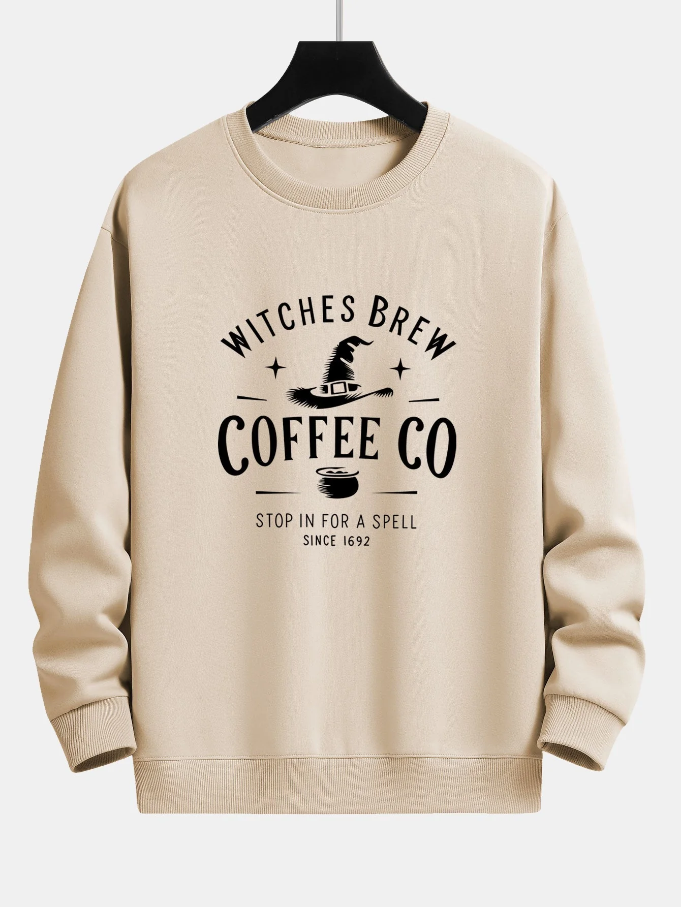 Bilal® | Witches Brew Coffee Halloween Print Relax Fit Sweatshirt - Image 5