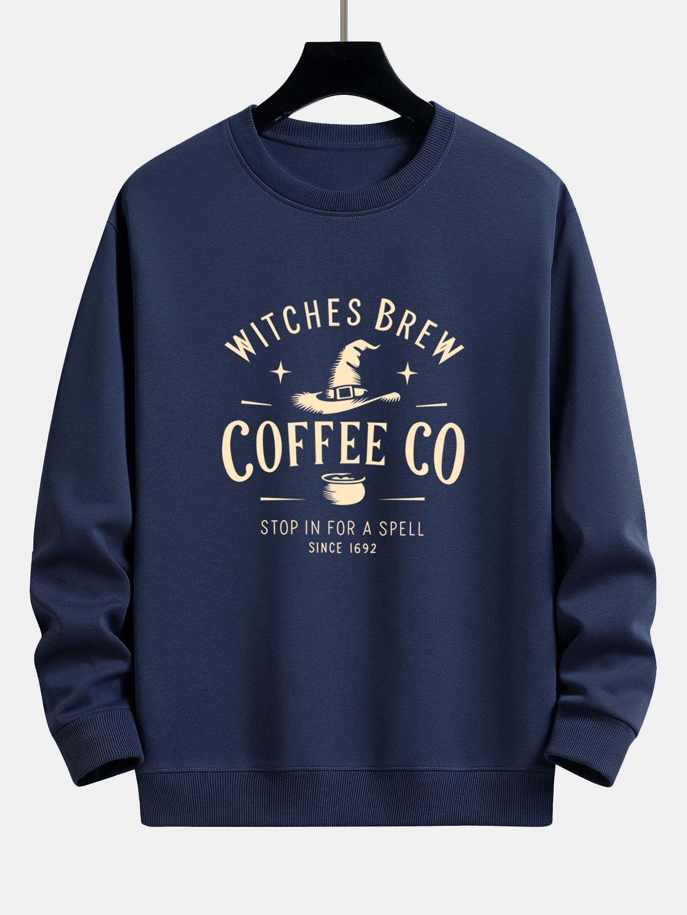 Bilal® | Witches Brew Coffee Halloween Print Relax Fit Sweatshirt - Image 7