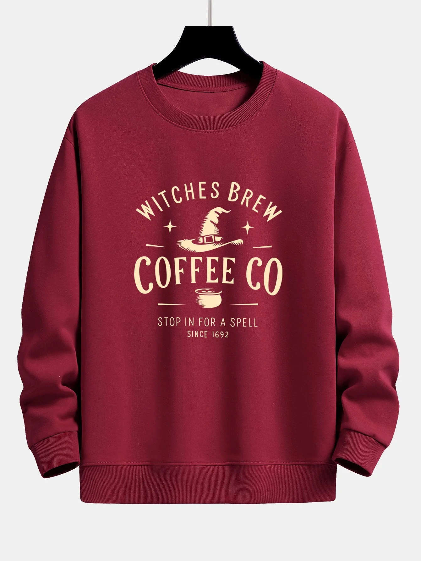 Bilal® | Witches Brew Coffee Halloween Print Relax Fit Sweatshirt - Image 8