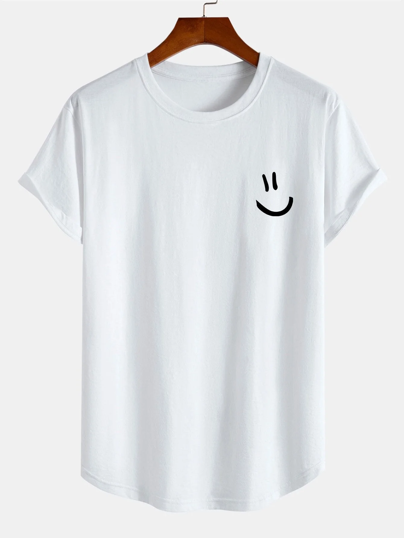 Bill® | Smiley Print Cotton Arc Hem T-Shirt - Image 3