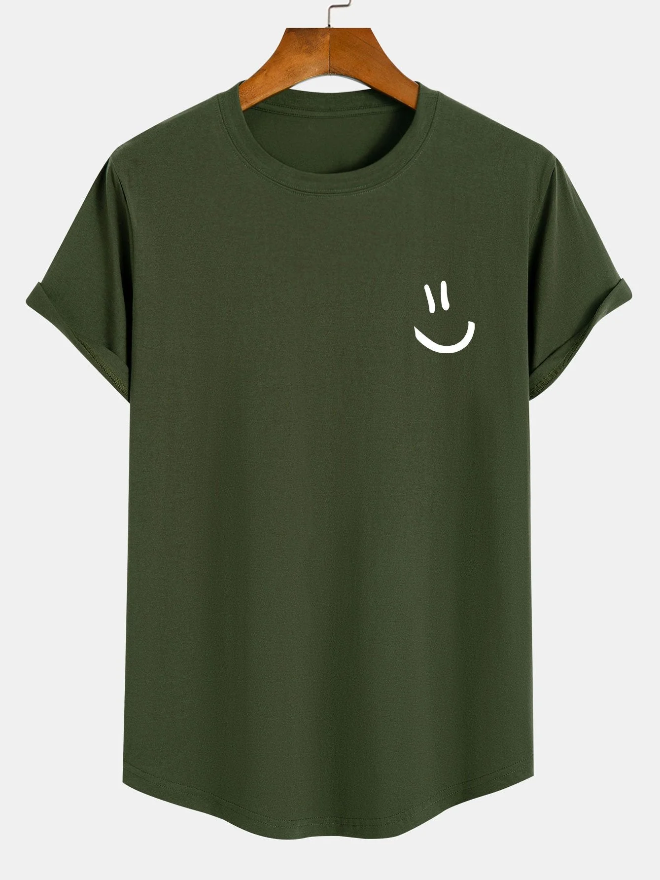 Bill® | Smiley Print Cotton Arc Hem T-Shirt - Image 5