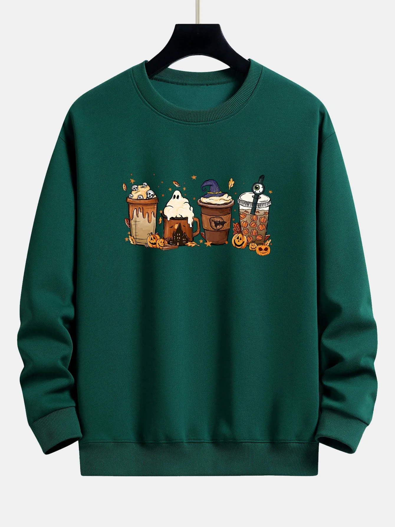Blas® | Halloween Coffee Print Relax Fit Sweatshirt - Image 10